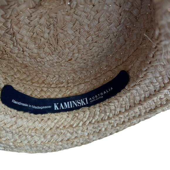 Helen Kaminski Sun Hat Raffia Straw Tan Brown Beach Coastal Vacation Floppy Brim main image 6